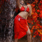 aushka shetty hot navel thighs and armpits in rain HD images