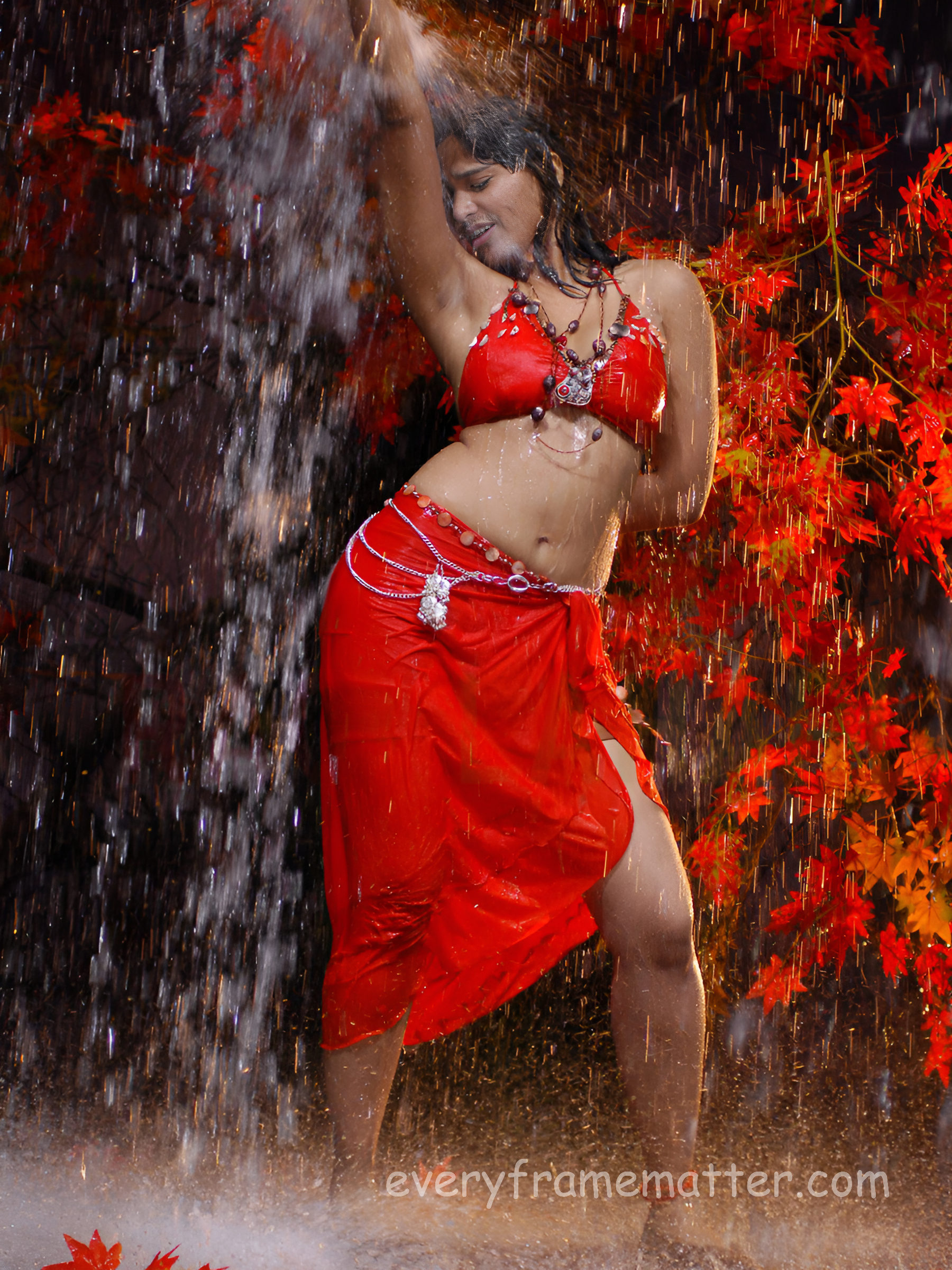 aushka shetty hot navel thighs and armpits in rain HD images