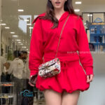 mehreen kaur pirzada hot thick thighs back view in red mini dress HD 139