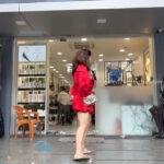 mehreen kaur pirzada hot thick thighs back view in red mini dress HD 71