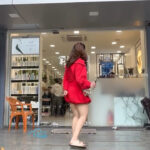 mehreen kaur pirzada hot thick thighs back view in red mini dress HD 73